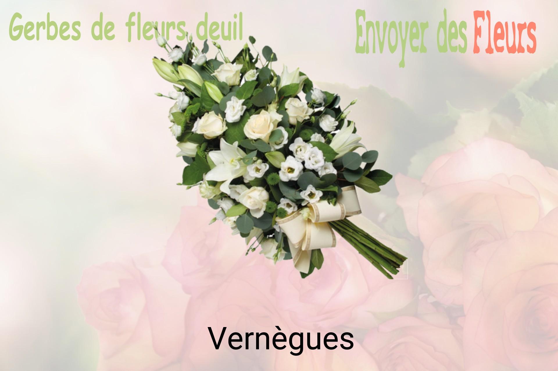 Gerbe de fleurs de deuil livrée à Vernègues